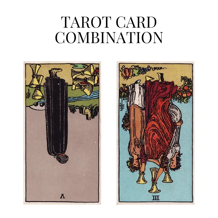 five of cups reversed and three of cups reversed tarot cards combination meaning