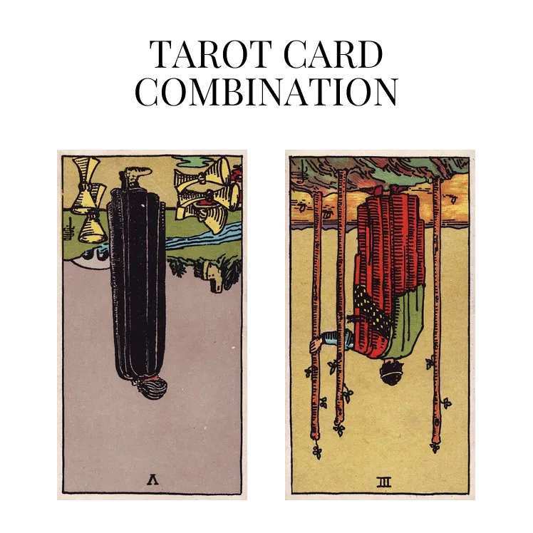 five of cups reversed and three of wands reversed tarot cards combination meaning