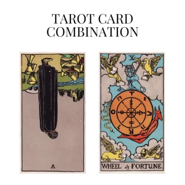 five of cups reversed and wheel of fortune tarot cards combination meaning