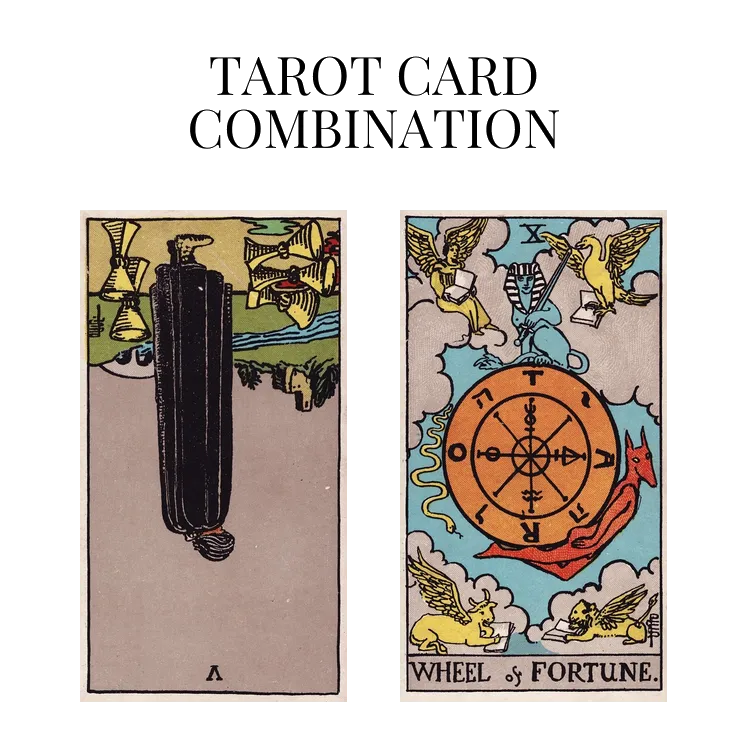 five of cups reversed and wheel of fortune tarot cards combination meaning