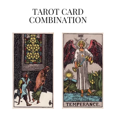five of pentacles and temperance tarot cards combination meaning
