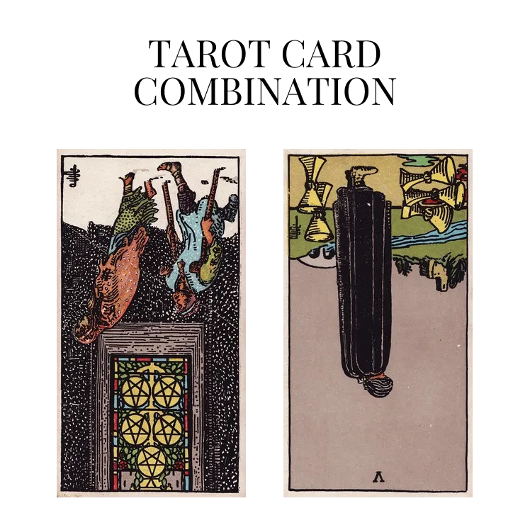 five of pentacles reversed and five of cups reversed tarot cards combination meaning