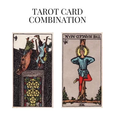 five of pentacles reversed and the hanged man reversed tarot cards combination meaning