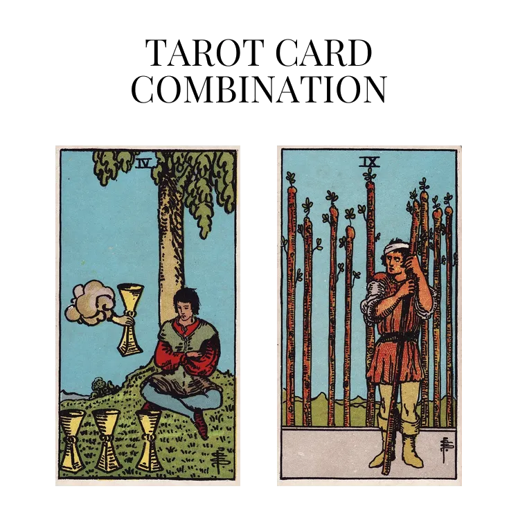 3 of cups and 4 of wands