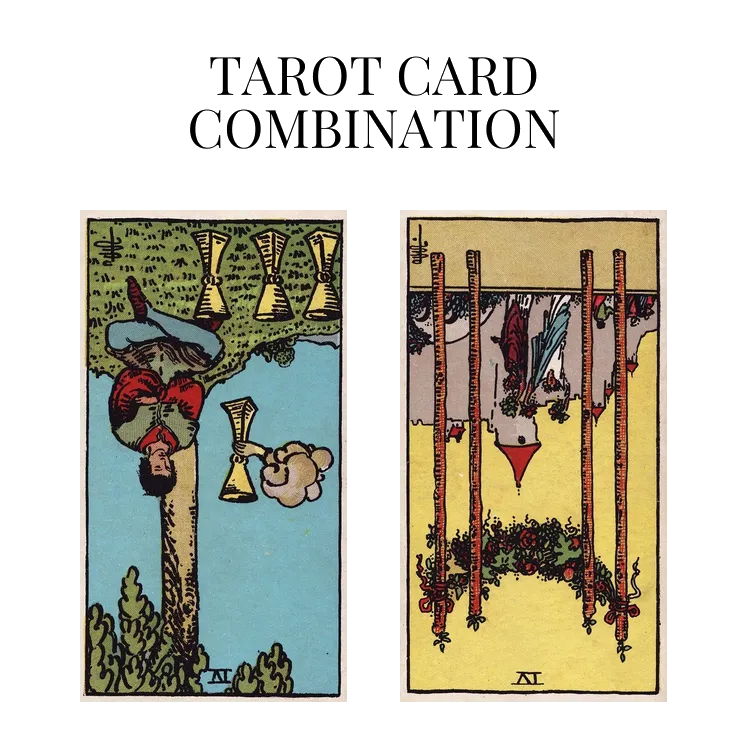 four of cups reversed and four of wands reversed tarot cards combination meaning