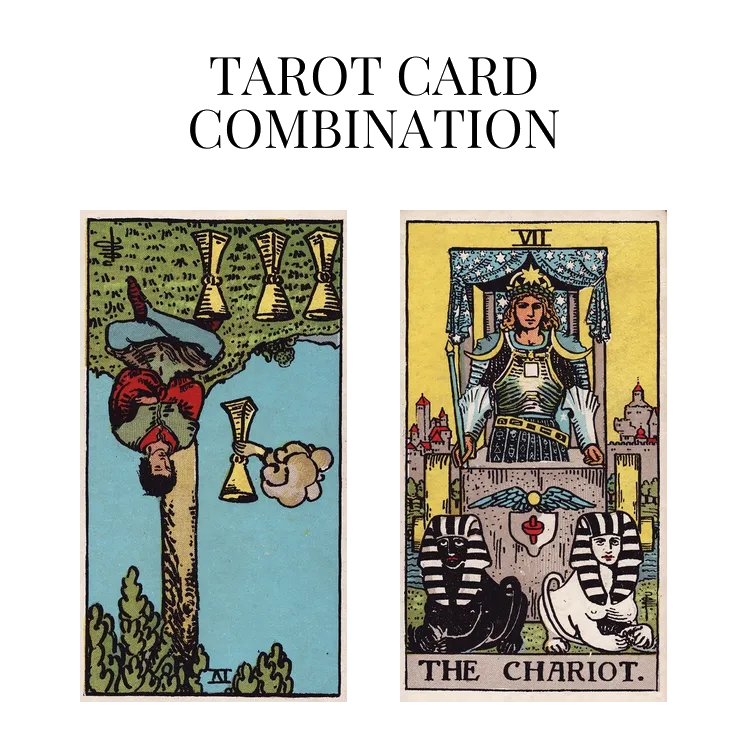four of cups reversed and the chariot tarot cards combination meaning