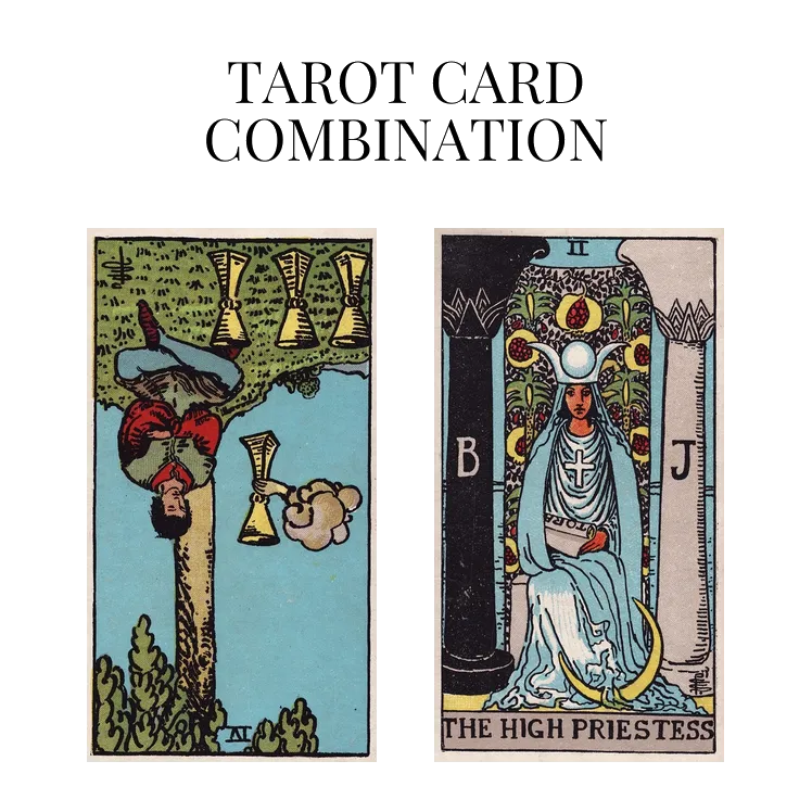 four of cups reversed and the high priestess tarot cards combination meaning