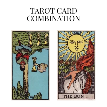four of cups reversed and the sun tarot cards combination meaning