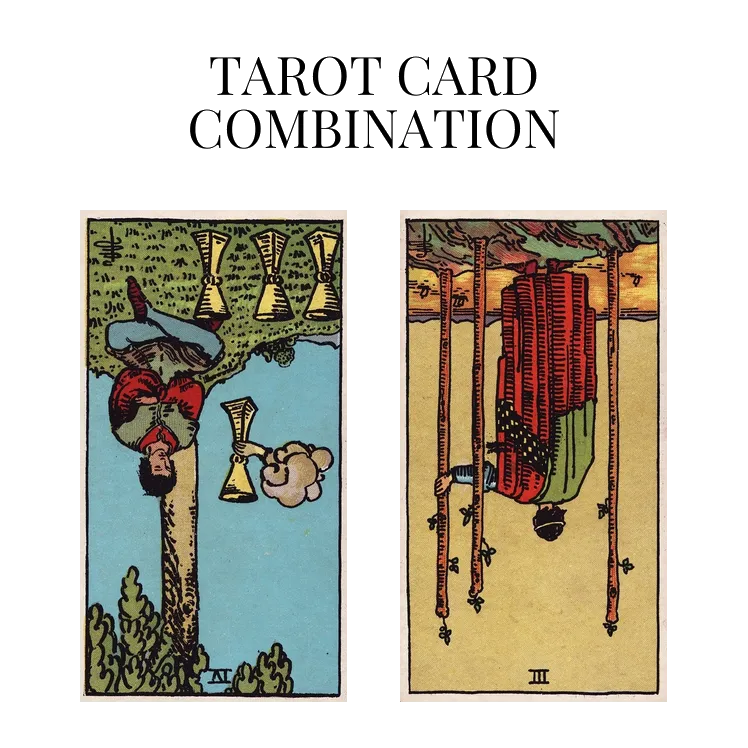four of cups reversed and three of wands reversed tarot cards combination meaning