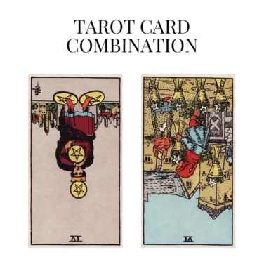 four of pentacles reversed and six of cups reversed tarot cards combination meaning
