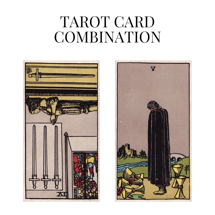 four of swords reversed and five of cups tarot cards combination meaning