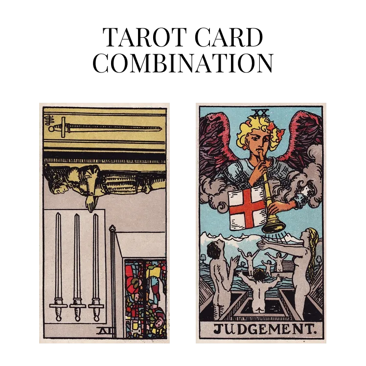 four of swords reversed and judgement tarot cards combination meaning