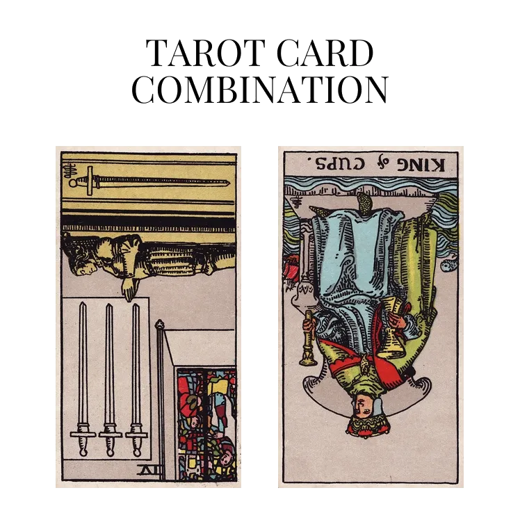 four of swords reversed and king of cups reversed tarot cards combination meaning
