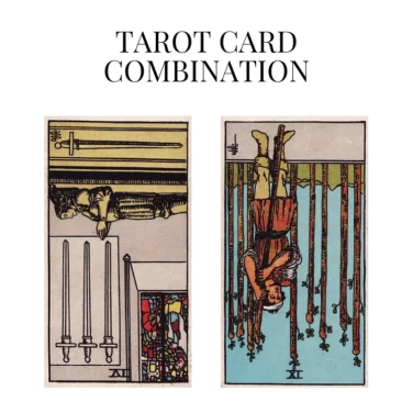 four of swords reversed and nine of wands reversed tarot cards combination meaning