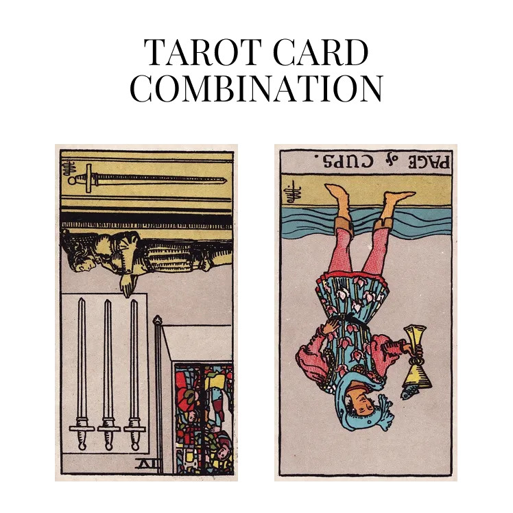 four of swords reversed and page of cups reversed tarot cards combination meaning