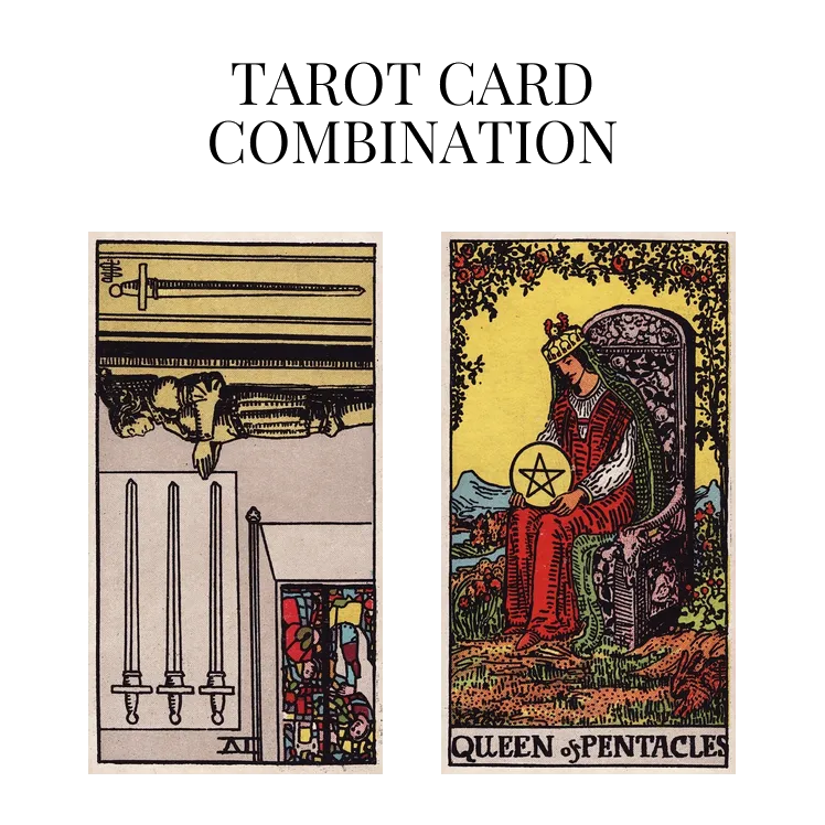 four of swords reversed and queen of pentacles tarot cards combination meaning