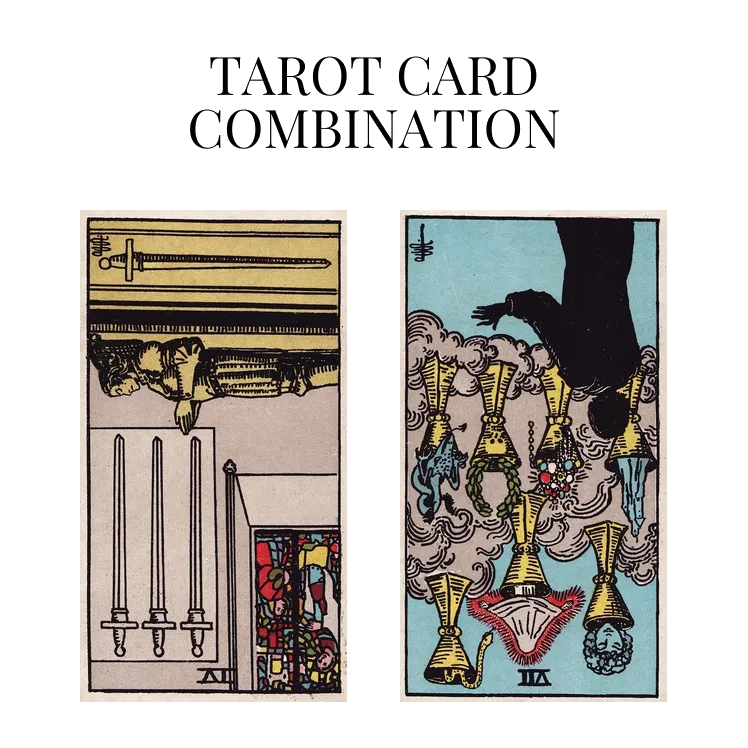 four of swords reversed and seven of cups reversed tarot cards combination meaning