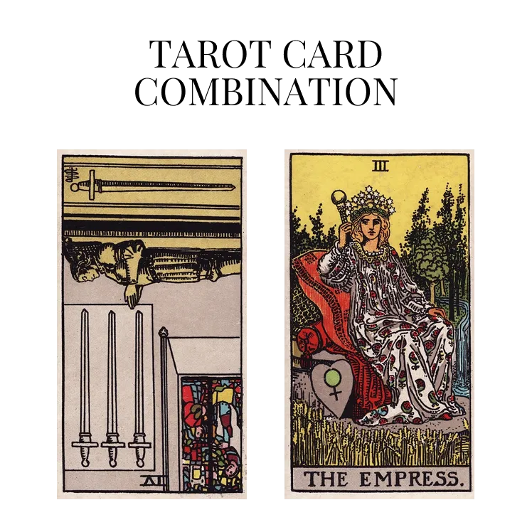 four of swords reversed and the empress tarot cards combination meaning