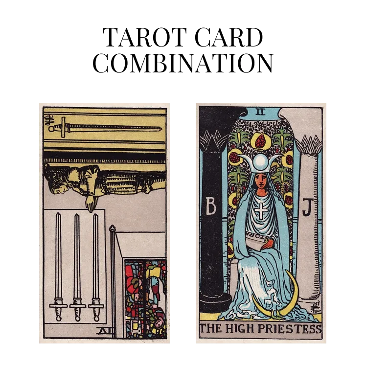 four of swords reversed and the high priestess tarot cards combination meaning
