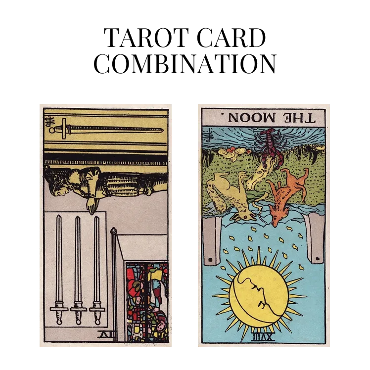 four of swords reversed and the moon reversed tarot cards combination meaning