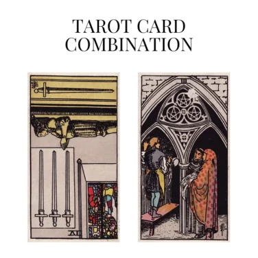 four of swords reversed and three of pentacles tarot cards combination meaning