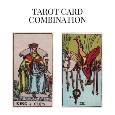 king of cups and six of wands reversed tarot cards combination meaning