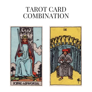 king of swords and nine of cups tarot cards combination meaning