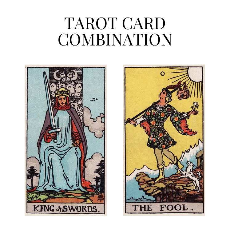 king of swords and the fool tarot cards combination meaning