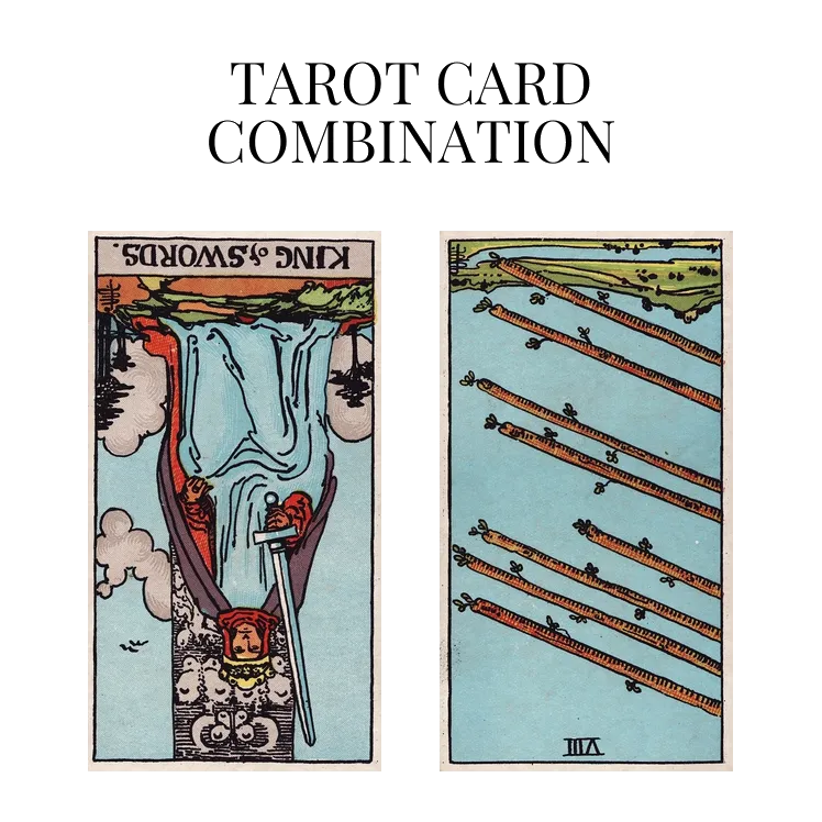 king of swords reversed and eight of wands reversed tarot cards combination meaning