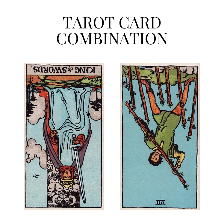 king of swords reversed and seven of wands reversed tarot cards combination meaning