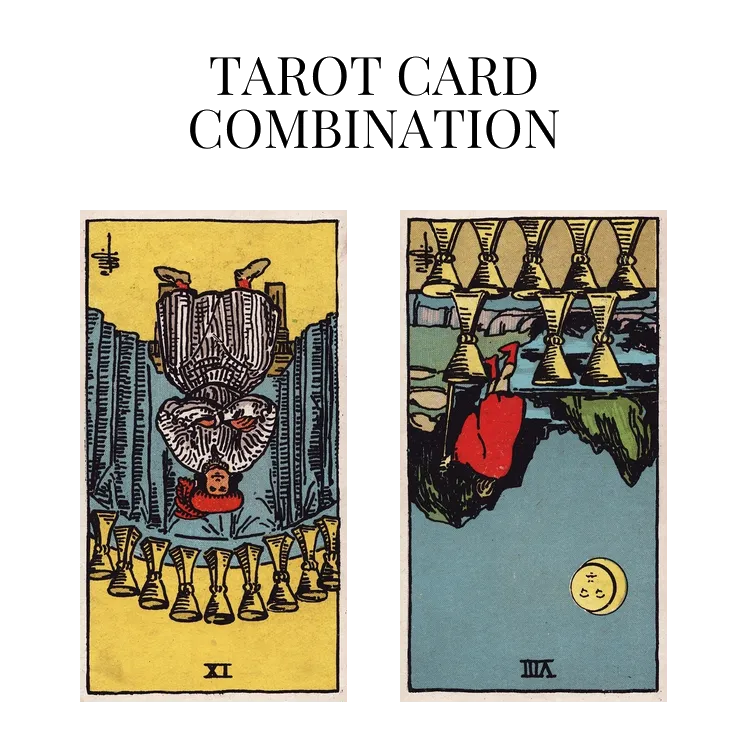 nine of cups reversed and eight of cups reversed tarot cards combination meaning