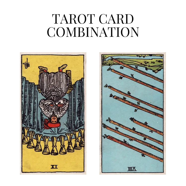 nine of cups reversed and eight of wands reversed tarot cards combination meaning