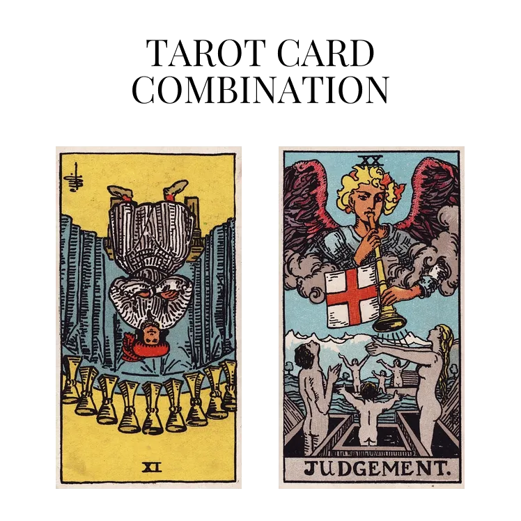 nine of cups reversed and judgement tarot cards combination meaning