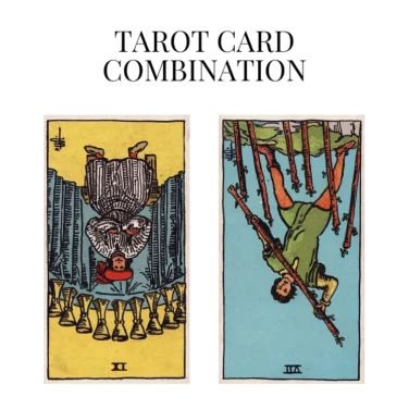 nine of cups reversed and seven of wands reversed tarot cards combination meaning