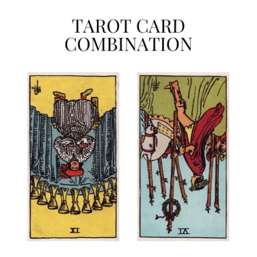 nine of cups reversed and six of wands reversed tarot cards combination meaning