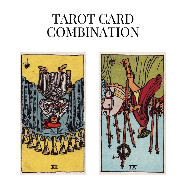 nine of cups reversed and six of wands reversed tarot cards combination meaning