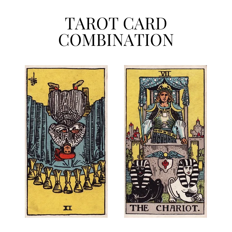 nine of cups reversed and the chariot tarot cards combination meaning