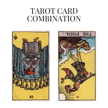 nine of cups reversed and the fool reversed tarot cards combination meaning