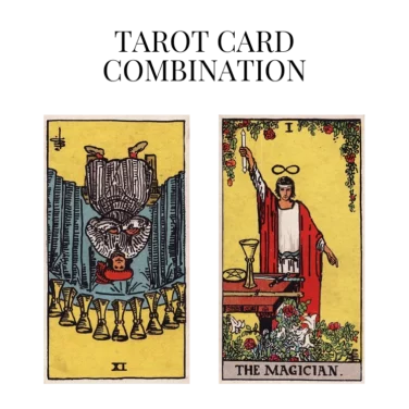 nine of cups reversed and the magician tarot cards combination meaning