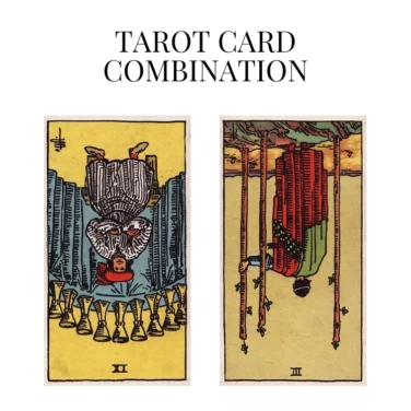 nine of cups reversed and three of wands reversed tarot cards combination meaning