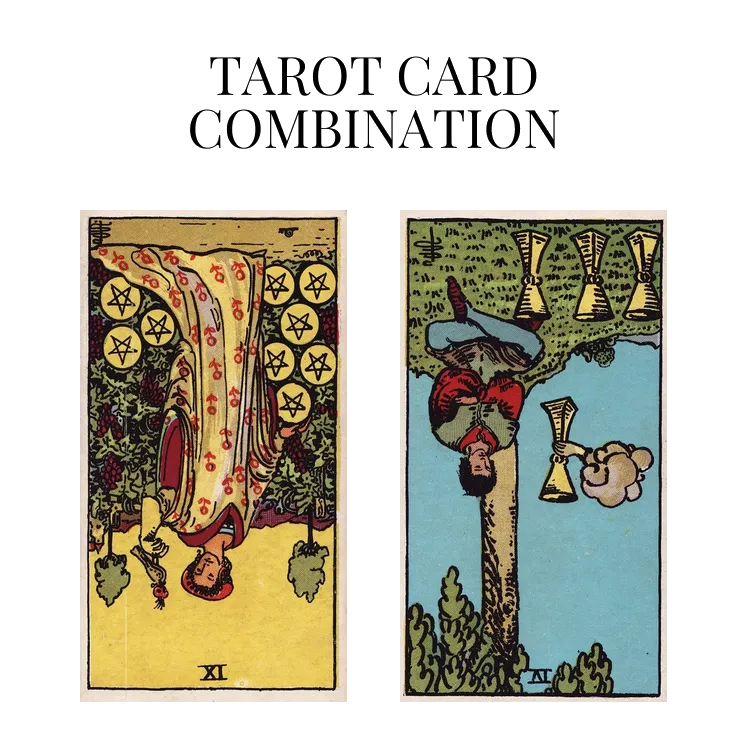 nine of pentacles reversed and four of cups reversed tarot cards combination meaning