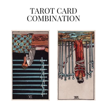 nine of swords reversed and eight of swords reversed tarot cards combination meaning