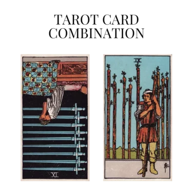 nine of swords reversed and nine of wands tarot cards combination meaning