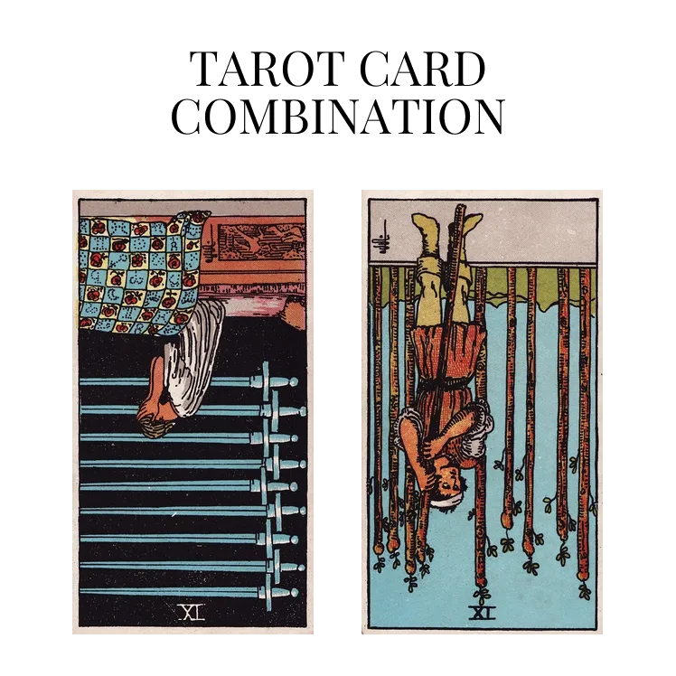 nine of swords reversed and nine of wands reversed tarot cards combination meaning