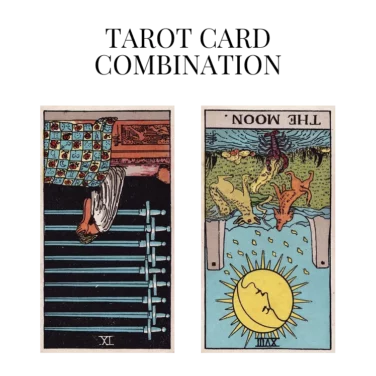 nine of swords reversed and the moon reversed tarot cards combination meaning