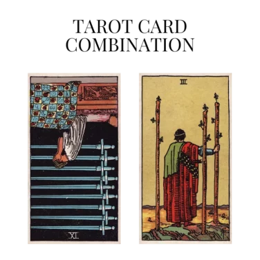 nine of swords reversed and three of wands tarot cards combination meaning