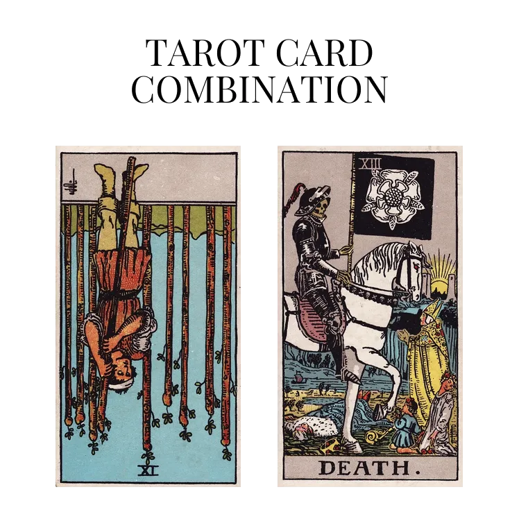 nine of wands reversed and death tarot cards combination meaning