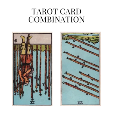 nine of wands reversed and eight of wands reversed tarot cards combination meaning