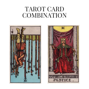 nine of wands reversed and justice tarot cards combination meaning