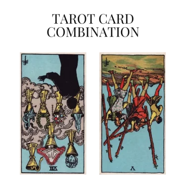 seven of cups reversed and five of wands reversed tarot cards combination meaning